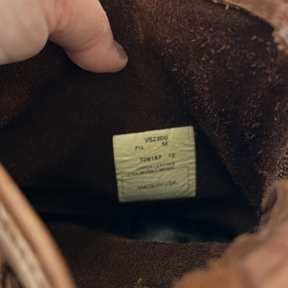 VINTAGE SHOE COMPANY WOMENS VTG SHORT LEATHER BIKER RIDING BOOTS BROWN 7.5 - Picture 16 of 17